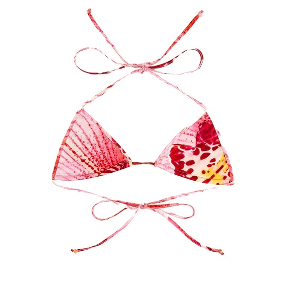 Pink Patterned Bikini Top - Picture 1 of 4